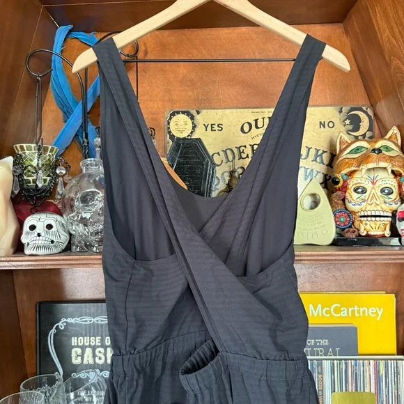 Spiritual Gangster - Black Crisscross Back Jumpsuit - size large